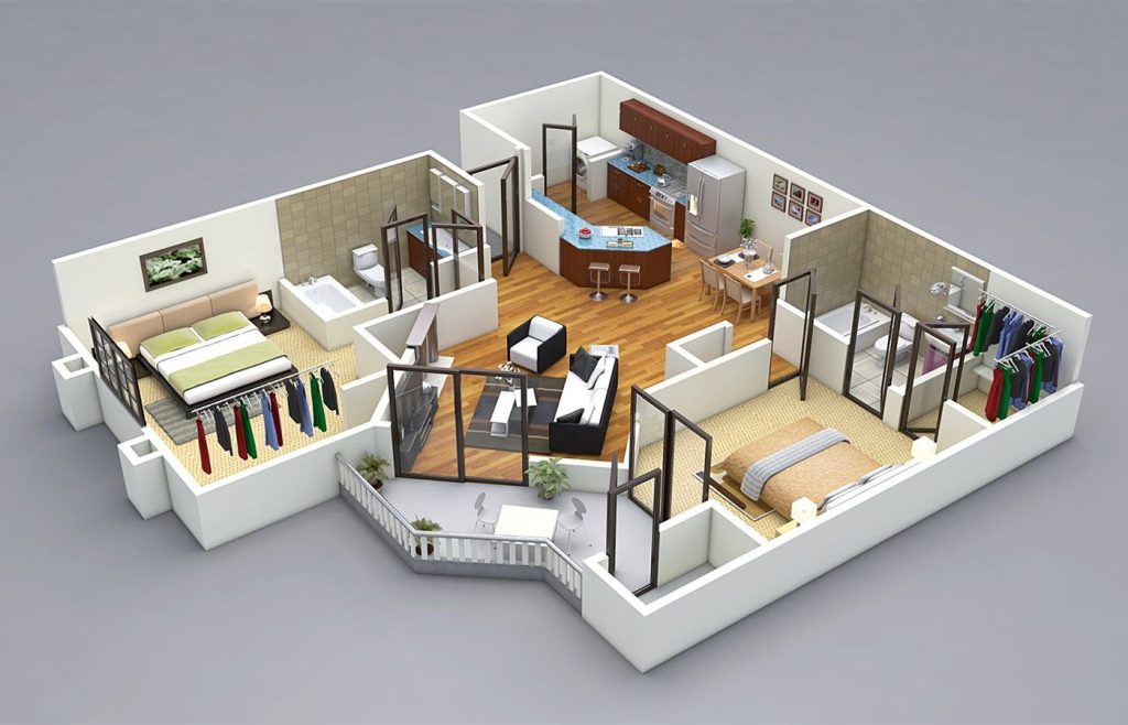 طراحی سه بعدی دکوراسیون خانه