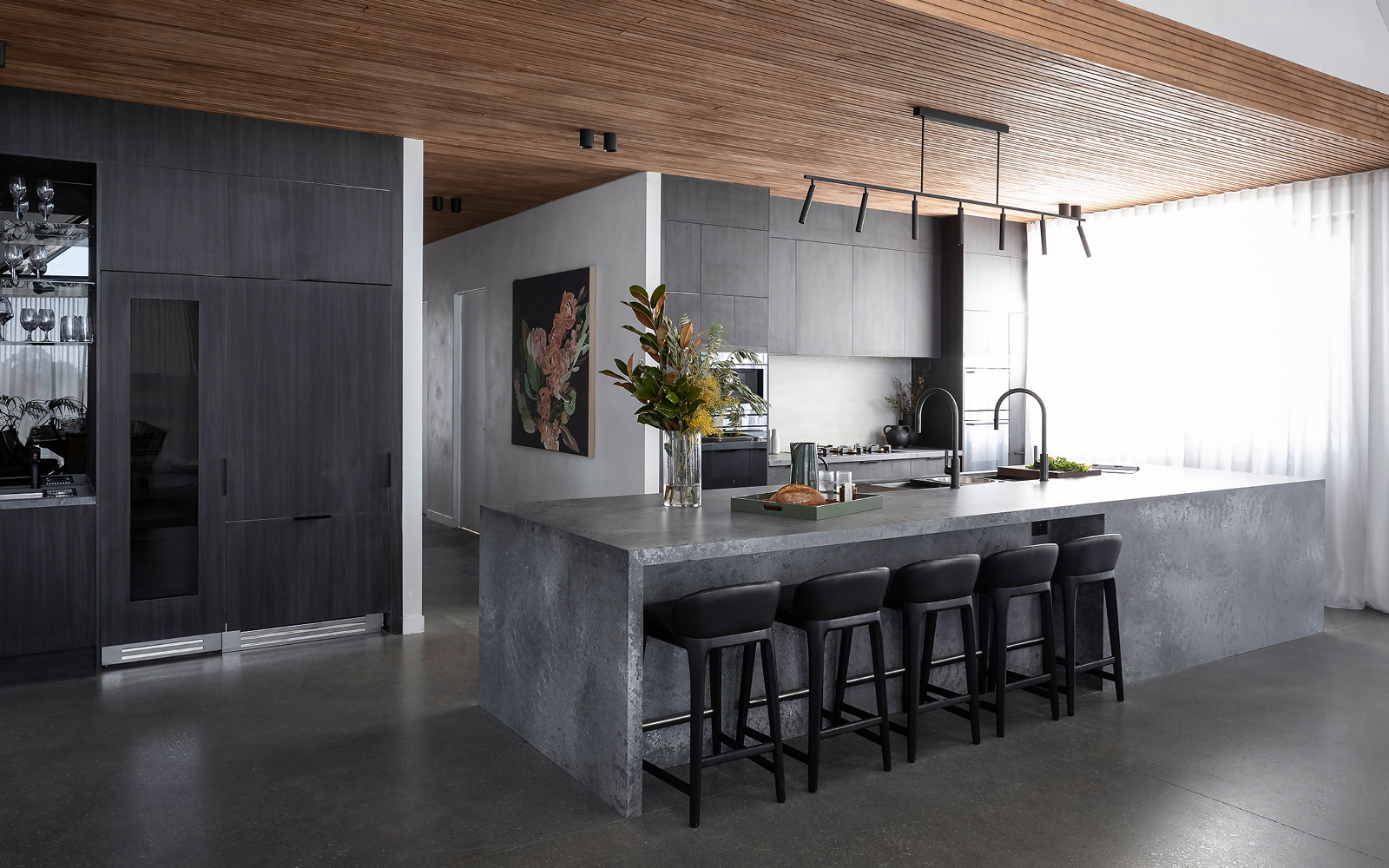 کانتر آشپزخانه بتنی و مدرن