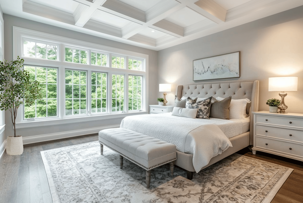 دکوراسیون اتاق خواب سفید