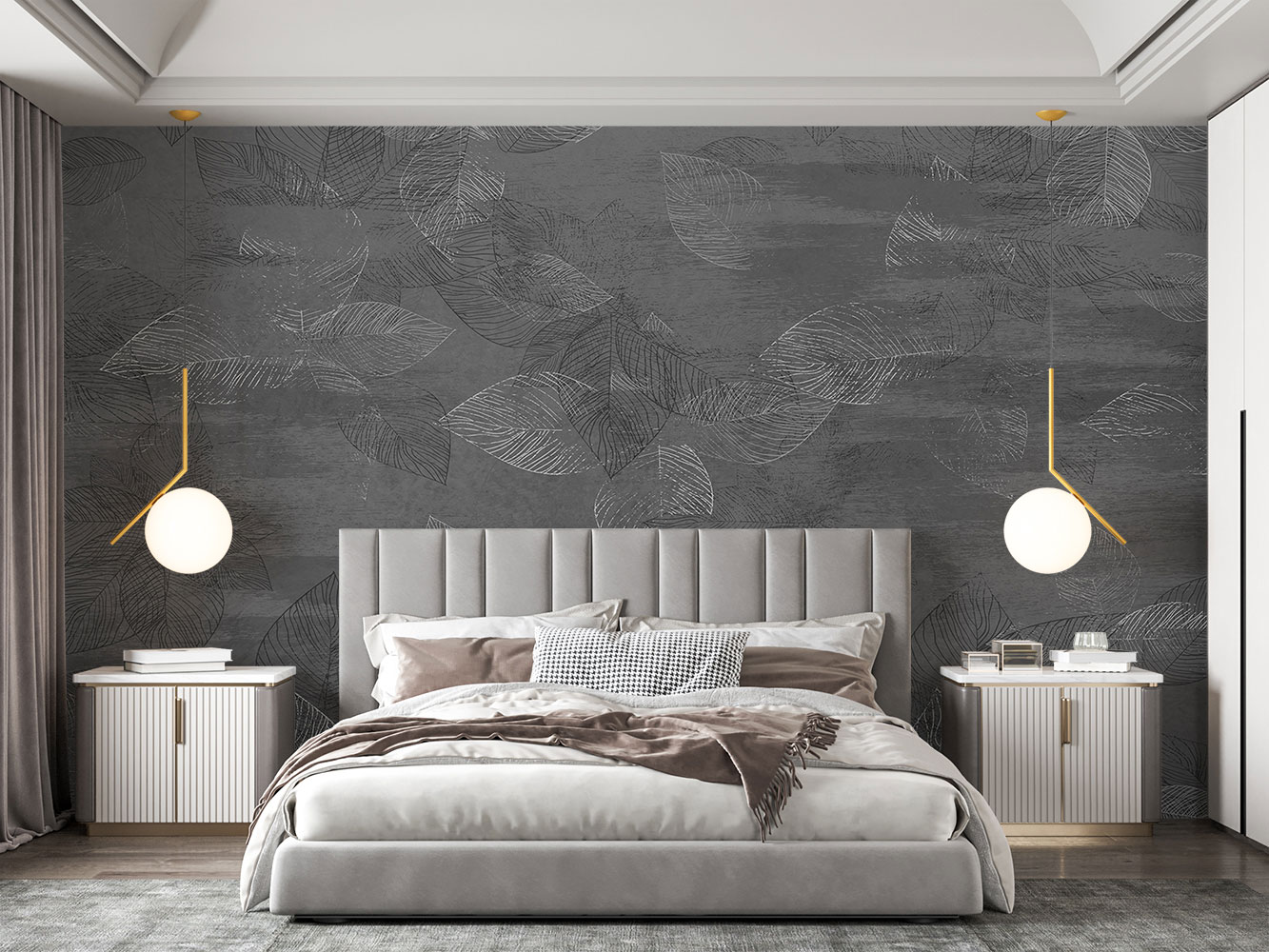 استفاده از کاغذ دیواری در اتاق خواب