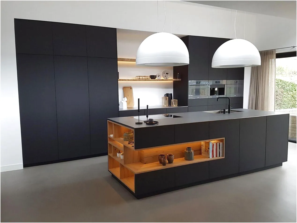 کابینت آشپزخانه مشکی مات