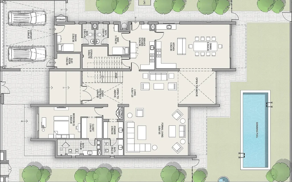 طراحی نقشه معماری ویلا + پلان‌ها و نکات کاربردی