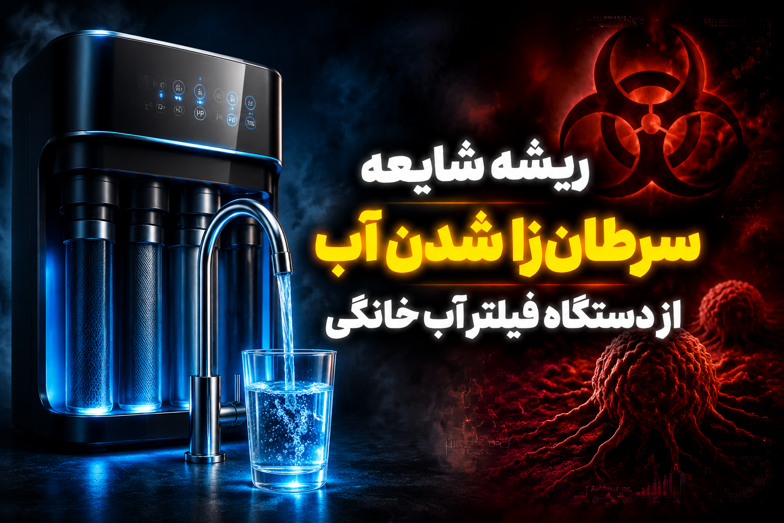 ریشه شایعه سرطان زا شدن آب از دستگاه فیلتر آب خانگی